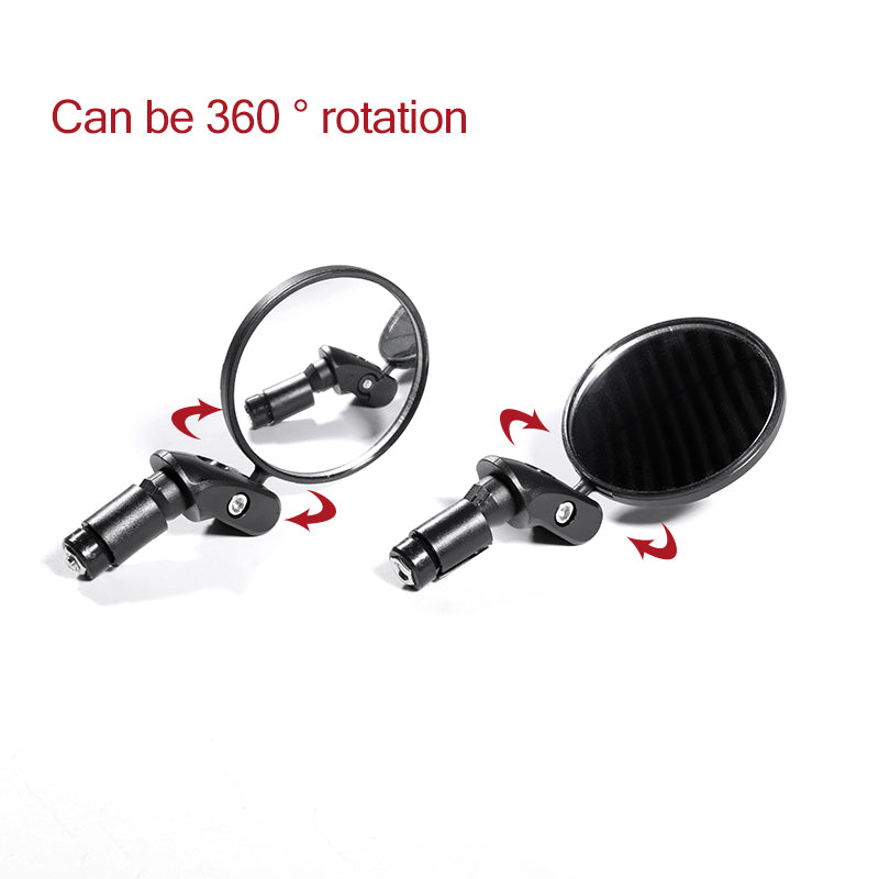 Rearview Mirror Handlebar Rotate Wide-angle for Electric or Push Bikes