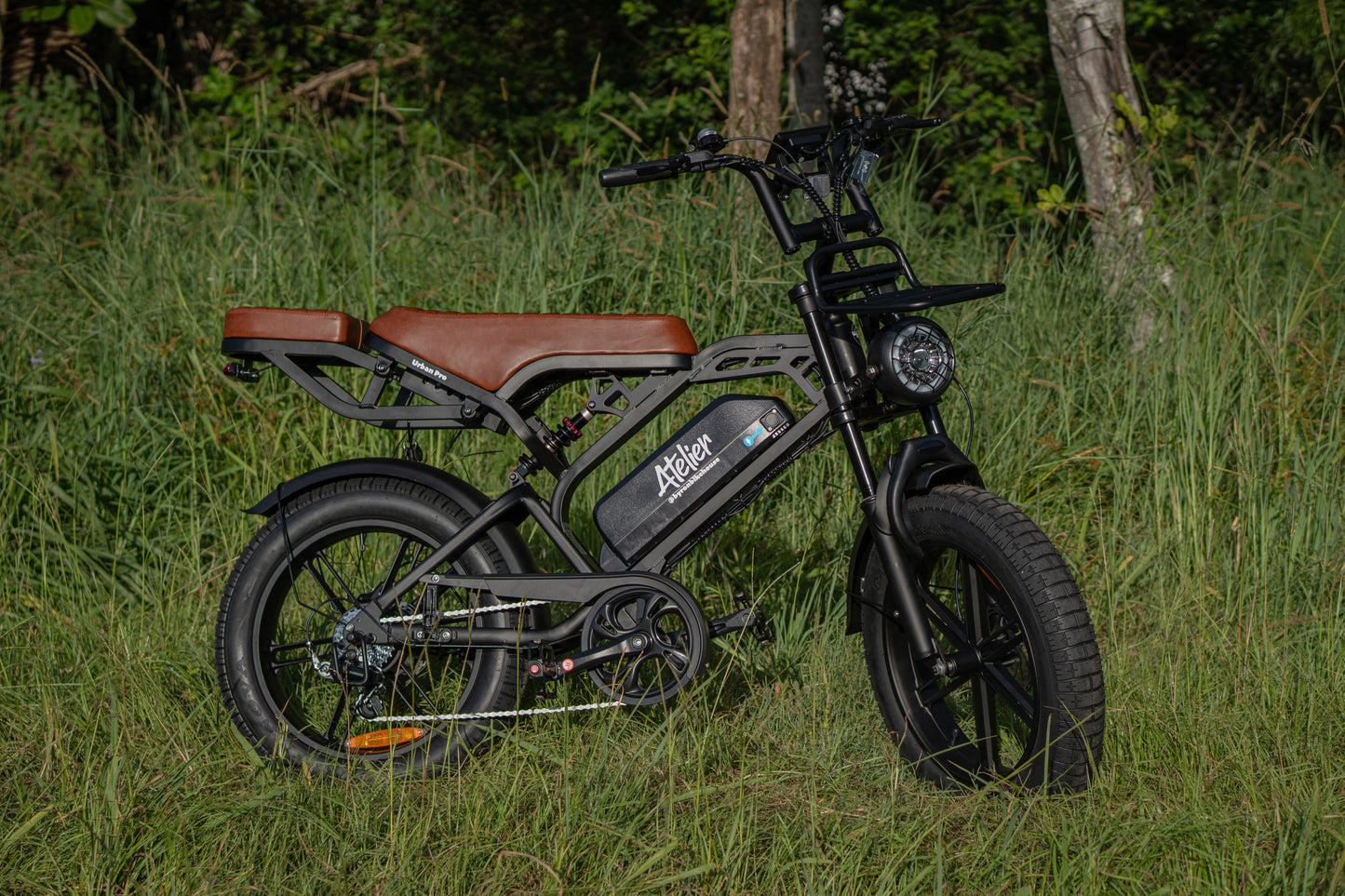 Atelier Urban Pro – V20pro Fat Tyre Electric Bike (250W, 48V, Dual Suspension)