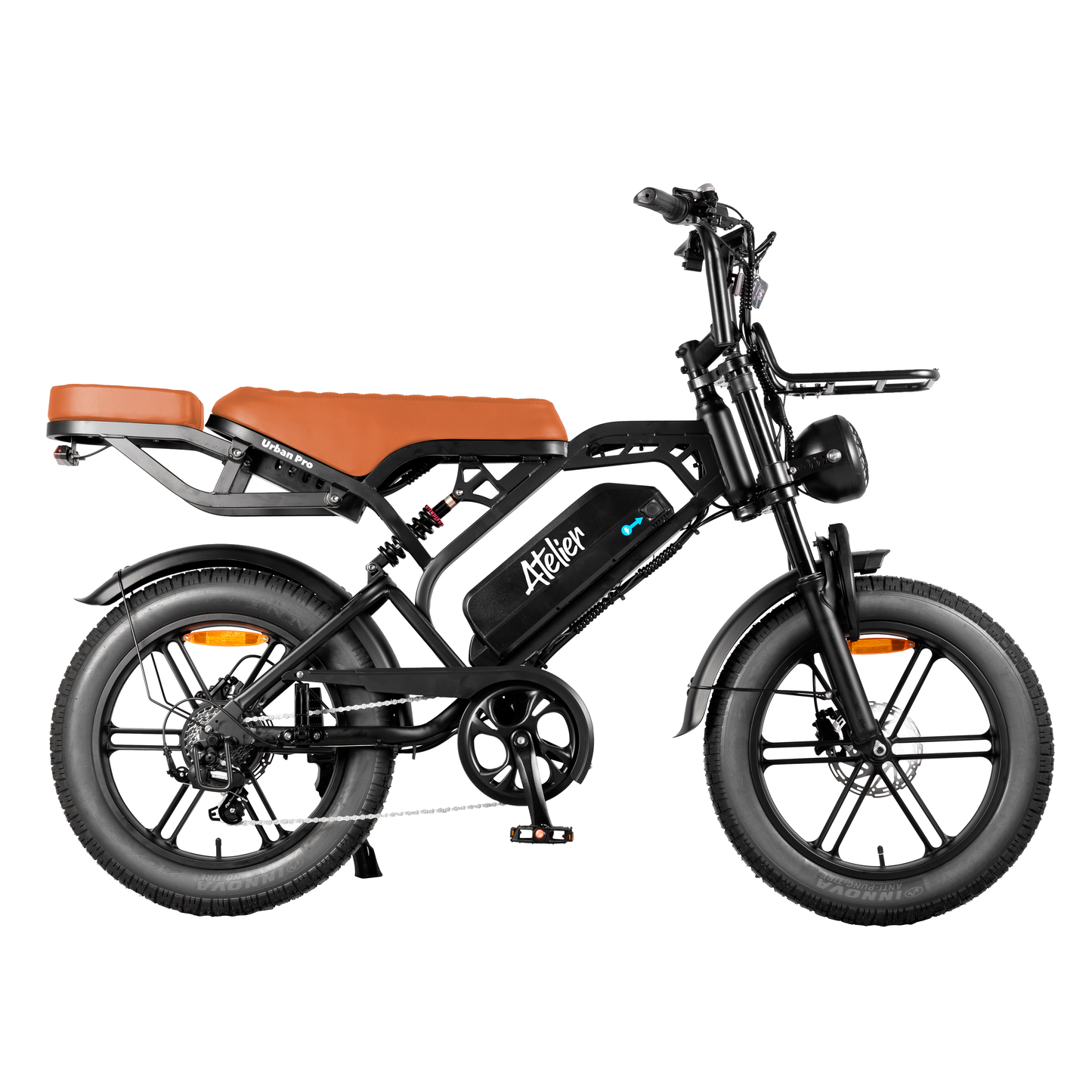 Atelier Urban Pro – V20pro Fat Tyre Electric Bike (250W, 48V, Dual Suspension)