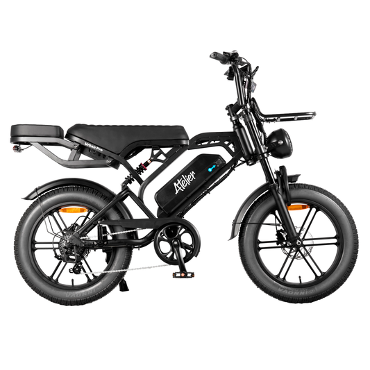 Atelier Urban Pro – V20pro Fat Tyre Electric Bike (250W, 48V, Dual Suspension)